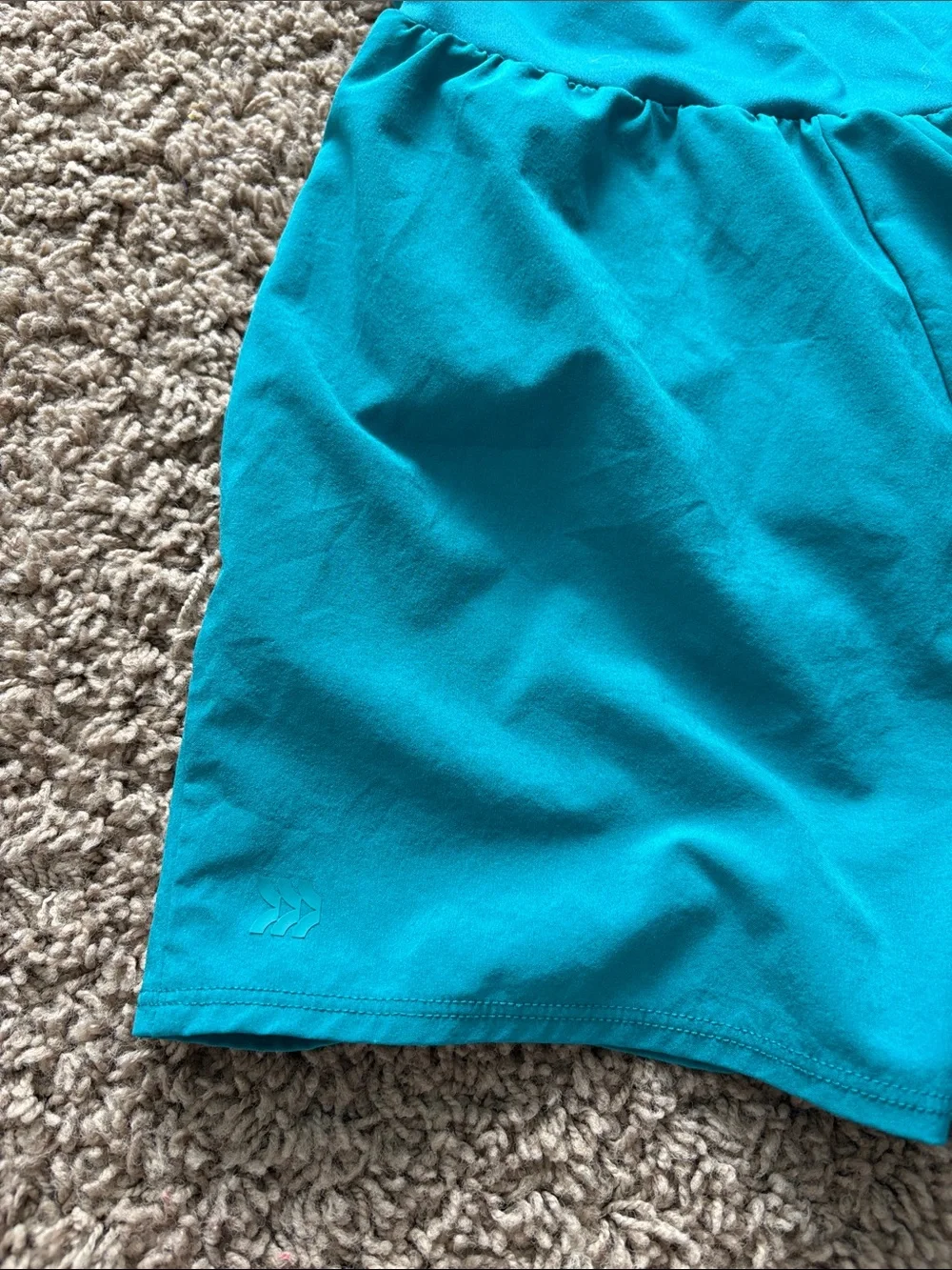 all in motion Teal Sleeveless Girls Romper - Picture 5 of 5
